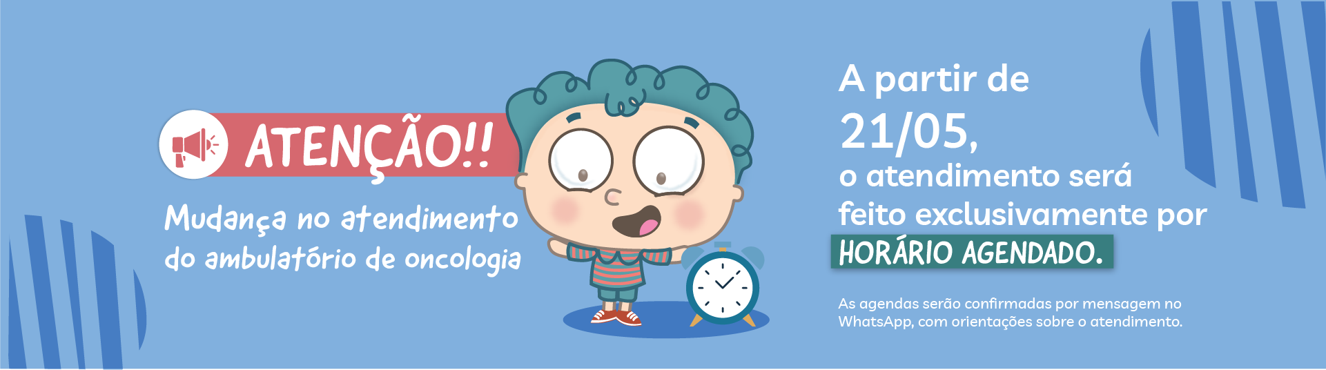 Mudança no atendimento do ambulatório de oncologia